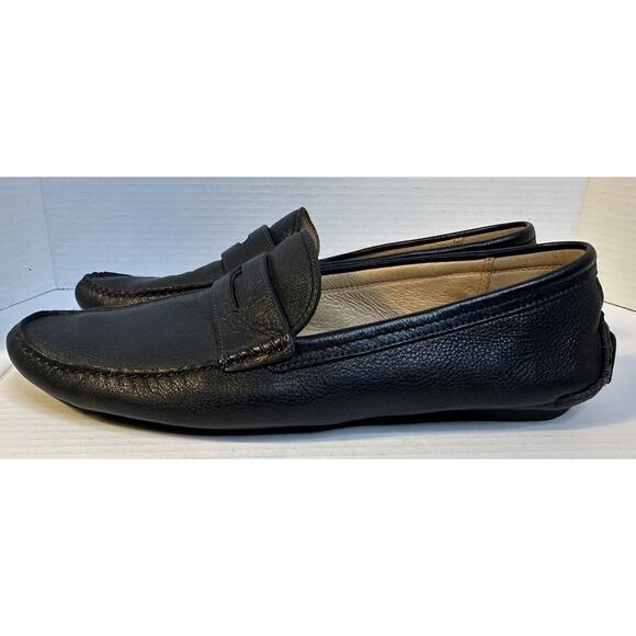 Coach Signature Leather Men's Neal Pebbled Driver Shoes Size 11.5 0906 Black D13 - Picture 3 of 11